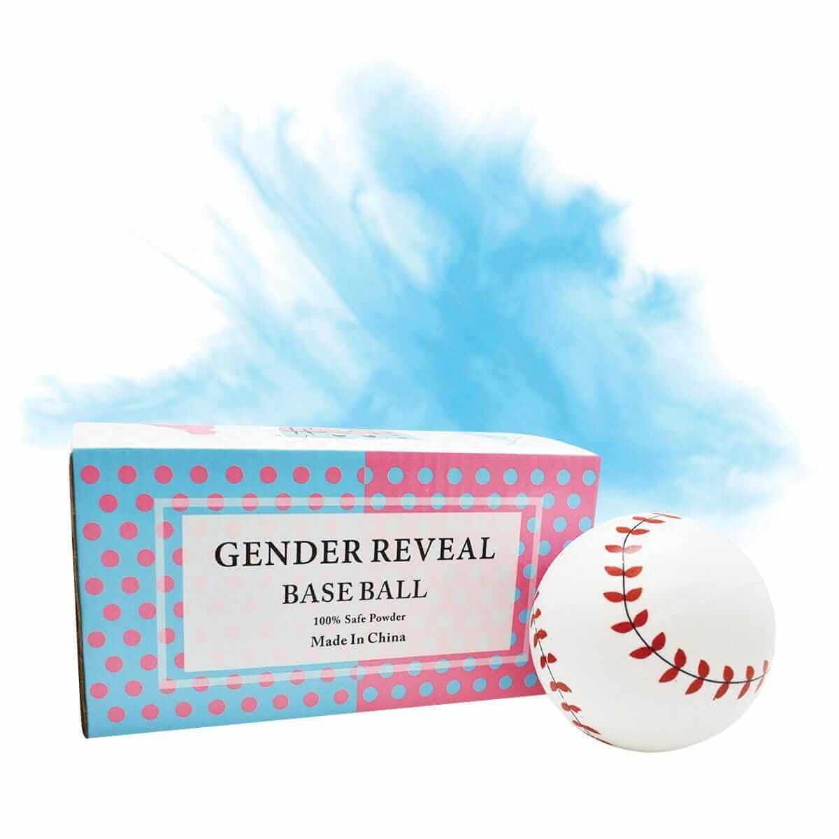 Gender Reveal Powder Baseball - Blue